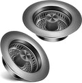 Kitchen Sink Drain Strainer 2 Pack, 304 Stainless Steel Pop Up Sink Stopper by TGOSOMT%C2%AE