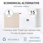 Homaxy 100% Cotton Terry Kitchen Dish Cloths, Ultra Soft and Absorbent Dish - Image 6