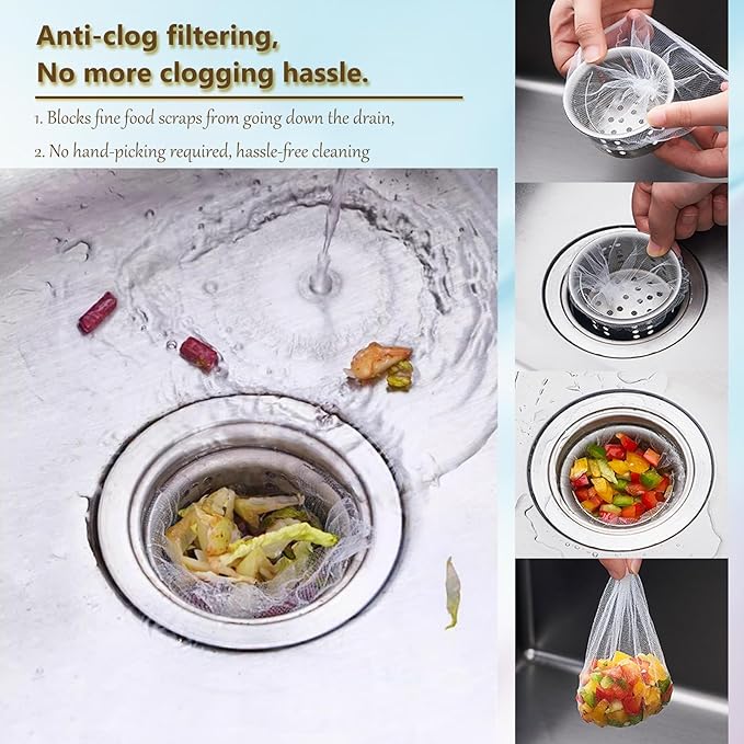 300 Sink Strainer Net Bags for Sink Drain Strainer - Image 2