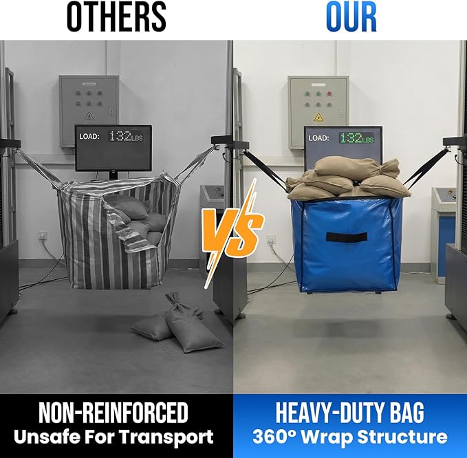 TAILI Extra Large Moving Bags, 2 Pack Blue Heavy Duty Totes - Image 2
