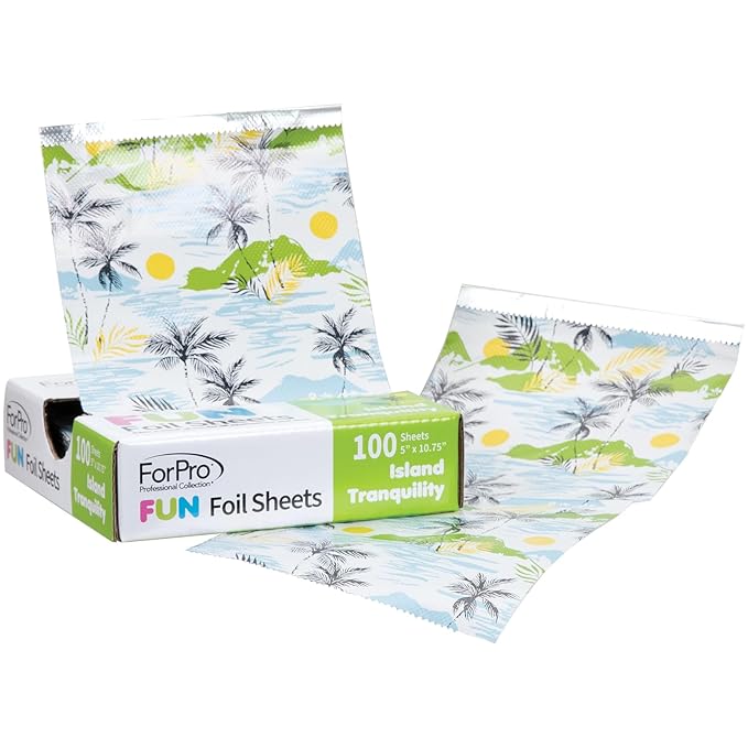 ForPro FUN Island Tranquility 5" Foil Sheets, Aluminum Hair Foils - Image 7
