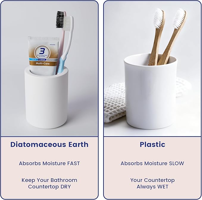 Drying Stone Toothbrush Holder, Diatomite Toothbrush Holders - Image 9