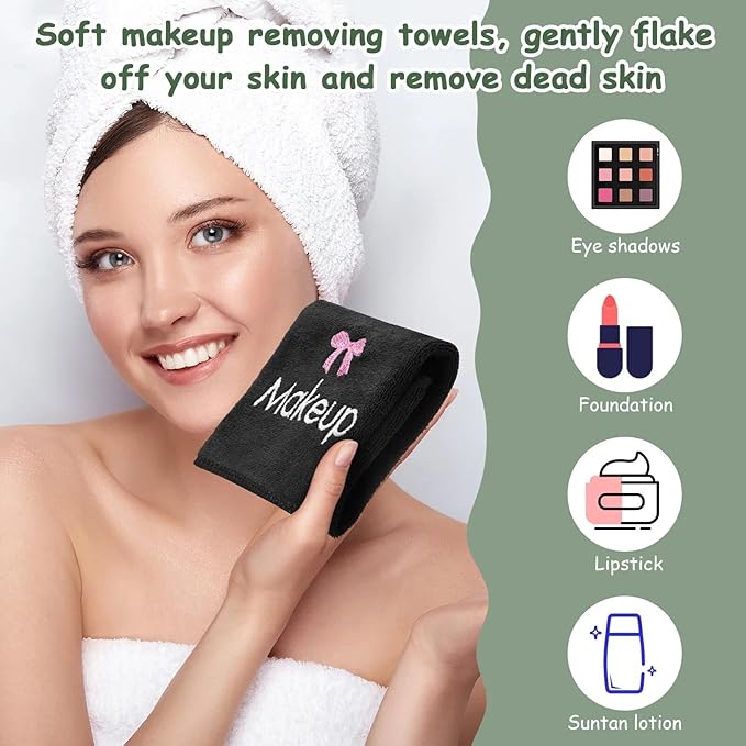 Shimeyao 20 Pack Makeup Towels Black Makeup Washcloths - Image 4