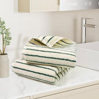 Jacquotha Green Striped Hand Towels - Image 4