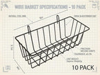 10 PCS Wire Baskets Wall Grid Panel Hanging Wire Basket Hanging Wall Baskets No - Image 2