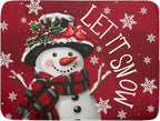 Winter Snowman Dish Drying Mat for Kitchen Counter 18x24 Inch Christmas Dish by Kawani