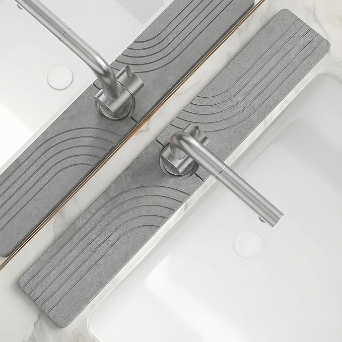 Stone Faucet Mat for Kitchen Sink by BeginYourLeisurelyLifestyle
