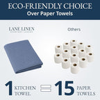 LANE LINEN Dish Towels Set of 12-18” x 28” Soft, Absorbent Cotton Kitchen Towels - Image 7