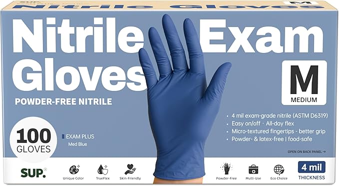 SUP Powder-Free Nitrile Exam Gloves by SUP
