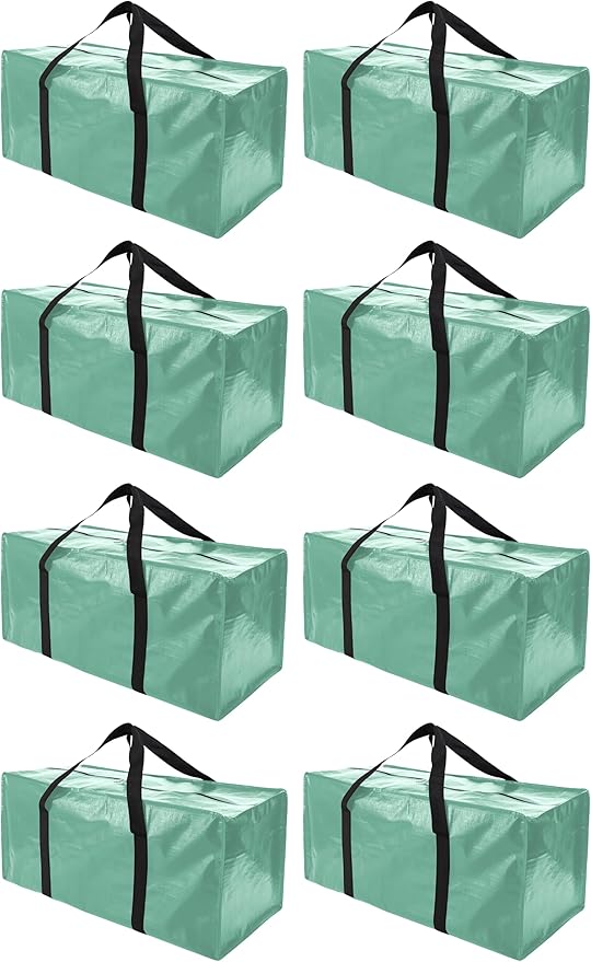 Extra Large Moving Bags with Zippers & Carrying Handles, Heavy-Duty Storage Tote by PANDA+JOYS