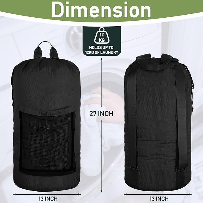 Laundry Bag Backpack, Large Travel Laundry Bags - Image 2