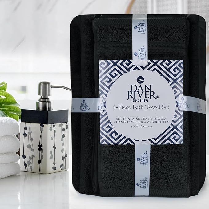 DAN RIVER 8 PC Luxury Bath Towels - Image 8
