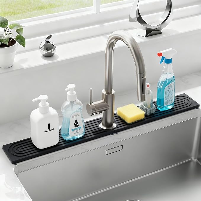 Stone Faucet Mat for Kitchen Sink, Large Fast Drying Stone Faucet Mat for - Image 2