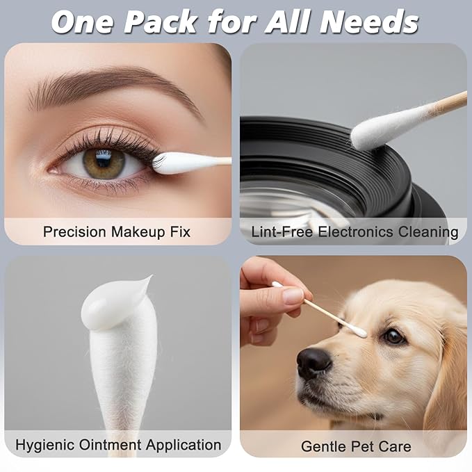 Travel Size Cotton Swabs, Individually Wrapped Disposable Double Round Tips - Image 6