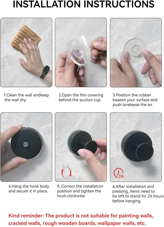 Suction Cup Hooks for Shower, Shower Hooks for Hanging Towels, Bath Balls - Image 8