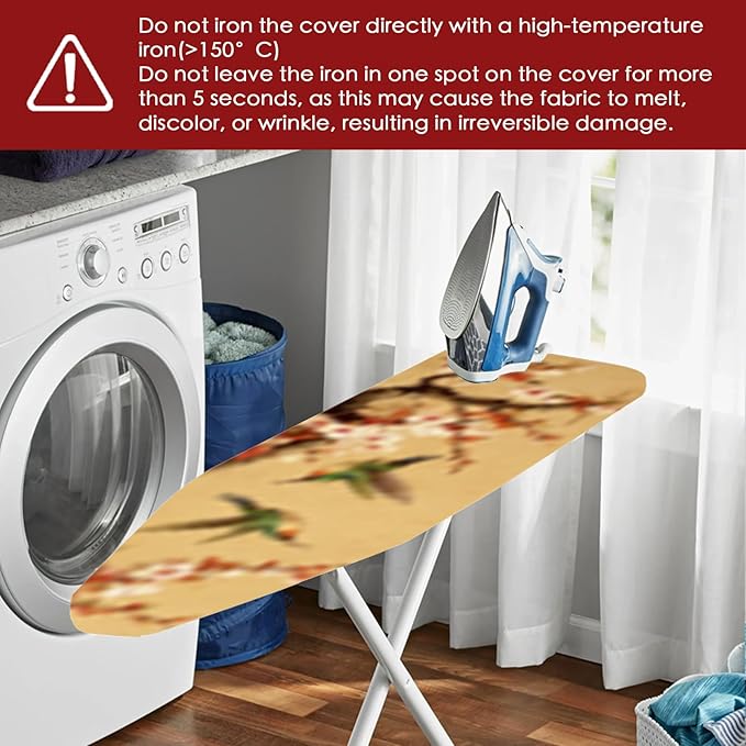Nuxovilar Hummingbird & Plum Blossom Ironing Board Cover, 15 * 54inch, Fit Most - Image 6