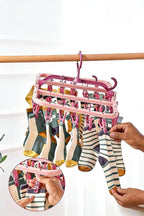 Sock Dryer with pegs for Washing line with 32 Clips and 360° Suitable for Socks - Image 5