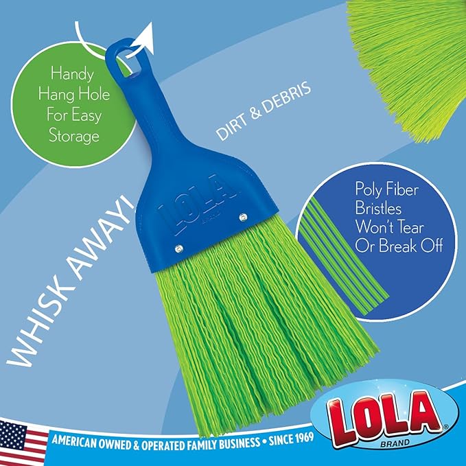 LOLA Heavy Duty Whisk Broom, Hand Brush, 2 Pack Durable Bristles, Whisks Away - Image 7