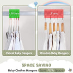HOUSE DAY Velvet Baby Hangers for Closet, Kids Hangers Velvet 60 Pack, Non Slip - Image 3