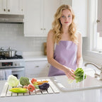 Large Stone Dish Drying Mat for Kitchen Counter, 23.6''x15.3'' Foldable Quick - Image 2