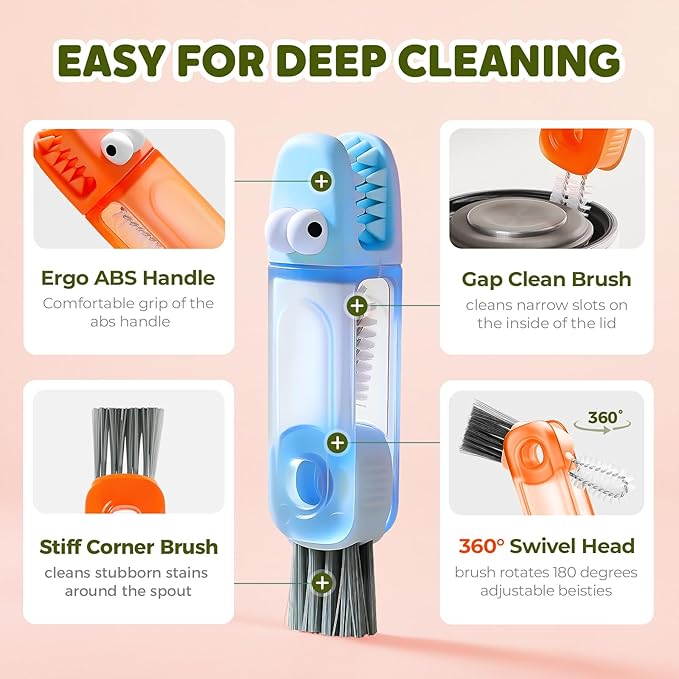 3 in 1 Cup Lid Gap Cleaning Brush Set, Silicone Cup Lid Gap Cleaner, Home - Image 4