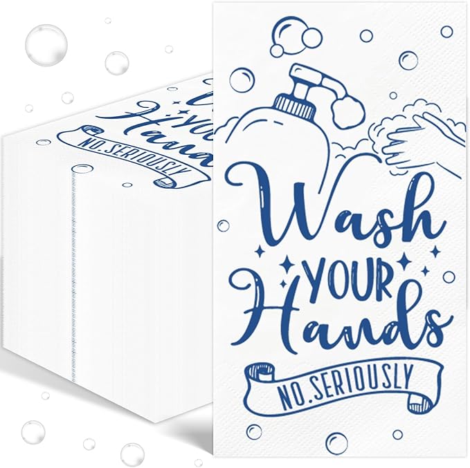 100 Pcs Disposable Hand Towels for Bathroom Paper Towels for Guests 3 Ply Wash by IANFEPH