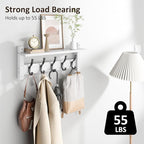 Coat Rack Wall Mount with Shelf, 17.1 Inch Coat Hanger Walls Mounted, Hat Rack - Image 2