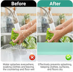 19.29 inch Kitchen Sink Splash Guard, Silicone Sink Baffle Splash Guard - Image 4