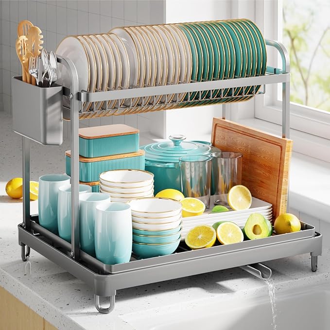 2-Tier Dish Drying Rack by Sakugi