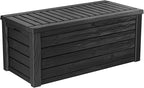 Keter Westwood 150 Gallon Resin Large Outdoor Storage Box for Patio Furniture, Outdoor Cushions, Garden Tools and Pool Floats, Dark Grey by Keter