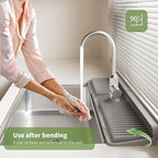 Faucet Mat for Kitchen Sink, 24 Inch Longer Silicone Sink Splash Guard - Image 3