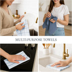 LANE LINEN Dish Towels Set of 12-18” x 28” Soft, Absorbent Cotton Kitchen Towels - Image 6