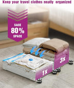 Vacuum Storage Bags for Travel, 24 Pack Vacuum Seal Bags - Image 4