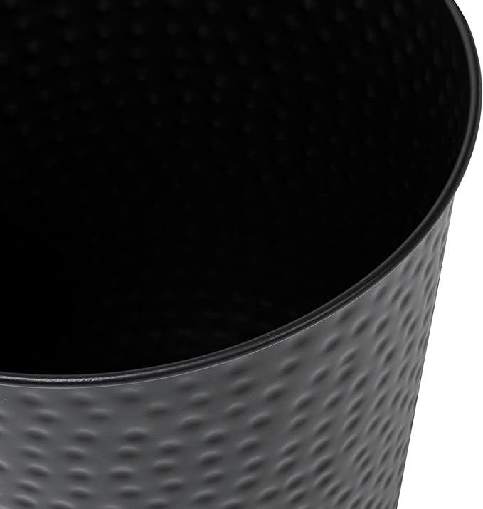 happimess HPM1110A Axel Modern Minimalist Hammered Steel 2-Gallon Wastebasket - Image 5