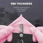 Disposable Nitrile Dishwashing Gloves, Extended 12 Inches Cuff, Cherry Blossom - Image 3