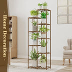 Bamworld 62 " Tall Plant Stand for Indoor Plants Outdoor Corner Plant Shelf Flower Stands for Living Room Balcony and Garden - Image 5