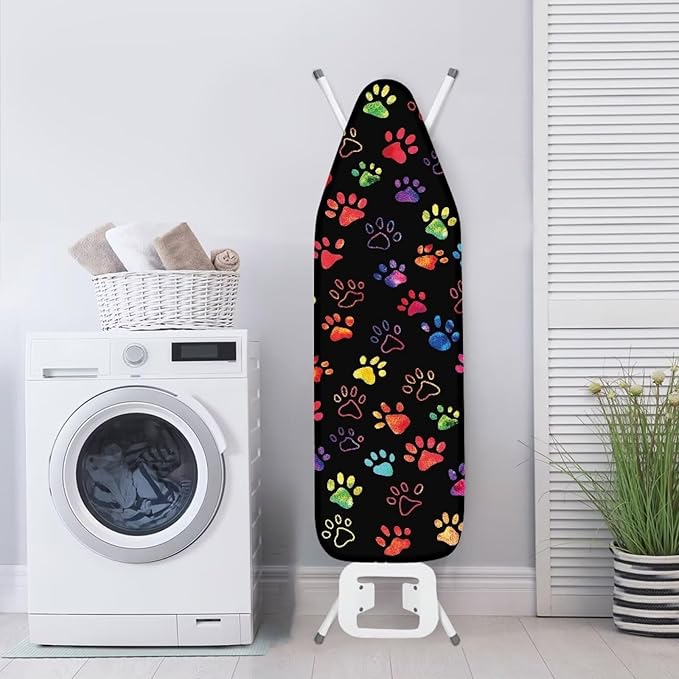 Sprowallow Colorful Paw Print Standard Size Iron Board Cover Elastic Edge - Image 3