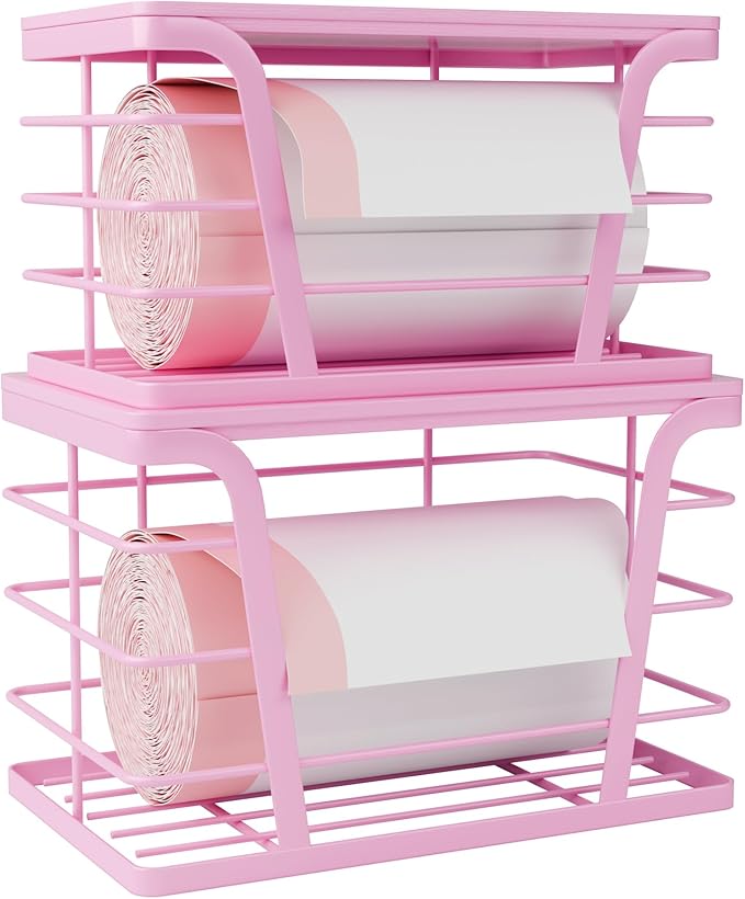 2 Pack Pink Trash Bag Holder by TrashBagHolder
