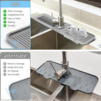 5° Slope Kitchen Sink Faucet Mat, Kitchen Sink Splash Guard, Silicone Material - Image 6