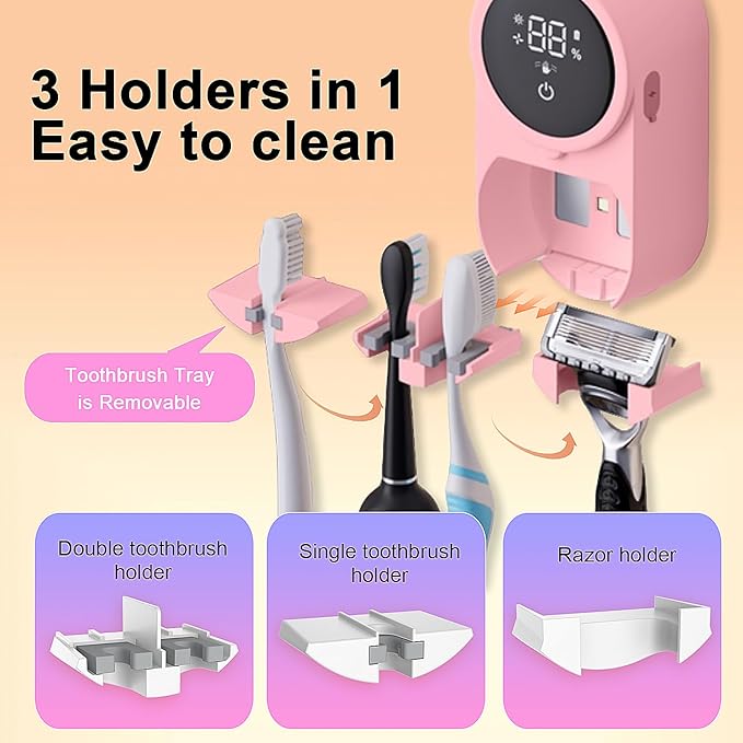 Toothbrush Holder and Cleaner Razor Holder/Dryer Light Cleaning and Air Drying - Image 5