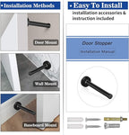 Door Stoppers, 6 Inch Long Door Stop, Wall Mounted Doorstops Stainless Steel - Image 6