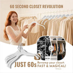 30 Pack Velvet Clothes Hangers, Non-Slip Flocked Hangers - Image 6