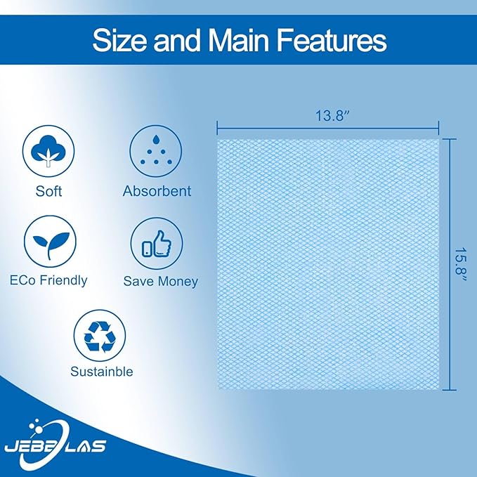 JEBBLAS Disposable Dish Towels and Cloths, Reusable Wipes - Image 5