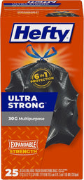 Hefty Ultra Strong Multipurpose Large Trash Bags, 30 Gallon by Hefty
