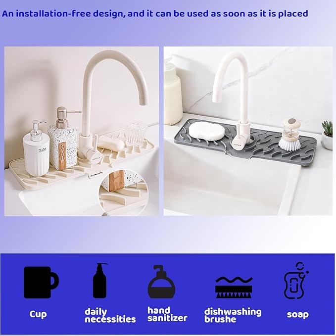 Silicone Faucet Splash-Proof pad, Universal Faucet Cover, Suitable - Image 6