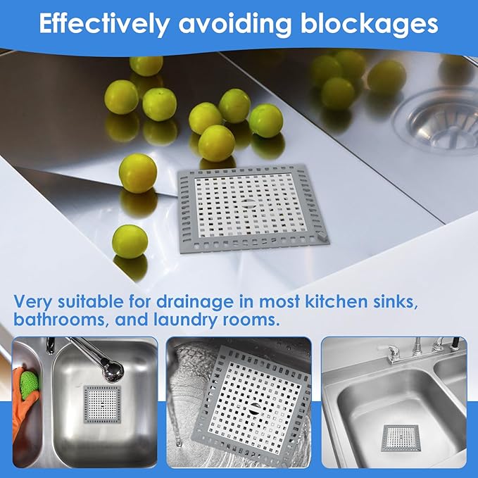 Drain Hair Filter Mesh Tub Drain Protector Anti Slip Sink Hair Stopper - Image 5