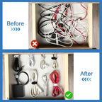 42 Pcs Silicone Cable Ties Reusable Cord Organizer Adjustable Data Cable Wraps - Image 6