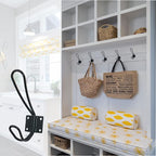 YMAISS 5 Packs of Rustic Heavy Duty Double Coat Hooks, Vintage Wall Mounted - Image 5