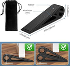 4 Pcs Heavy Duty Door Stopper for Bottom of Door, Aluminum & Rubber Door Stop - Image 2