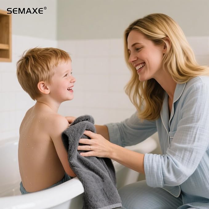 SEMAXE 6-Pack Gray Hand Towels - Image 8